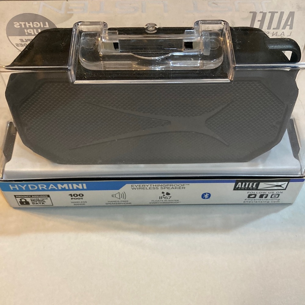 NEW SEALED IN BOX Bluetooth Hydra Mini Waterproof Speaker by Altec Lansing.